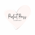 Heart-shaped logo with 'Perfect Press Company' text on a white background