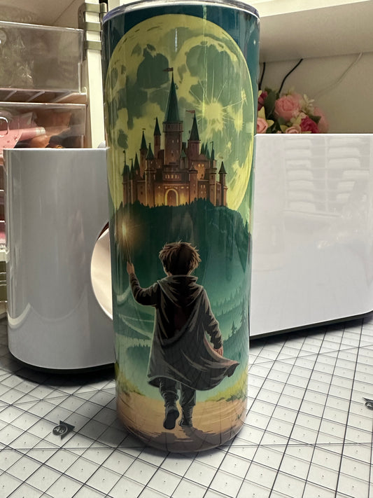 Harry Potter with a castle and moon design.