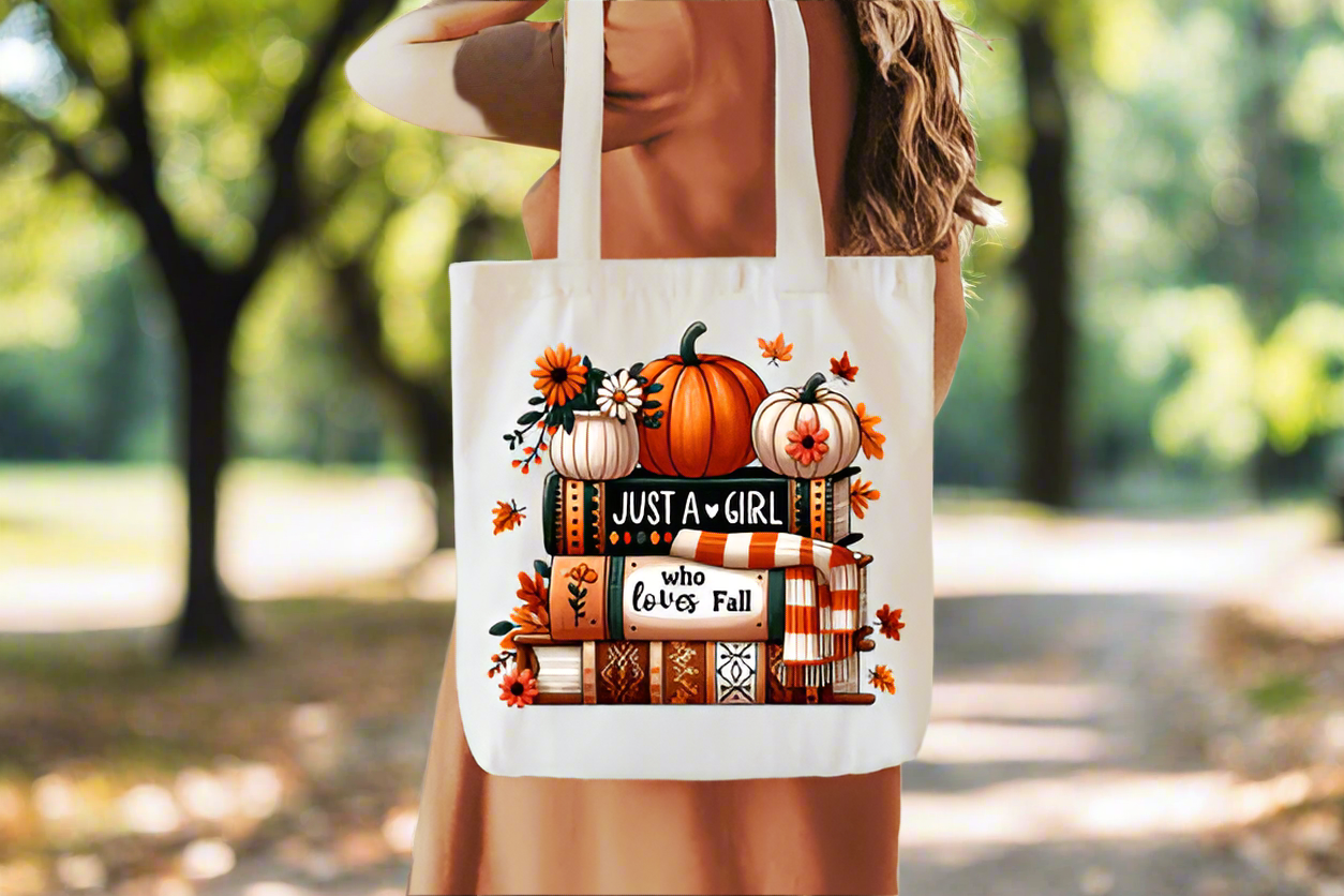 Just A Girl Who Loves Fall Tote Bag - Perfect Press Co.