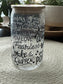 Inspirational 16 oz Glass Cup -oops