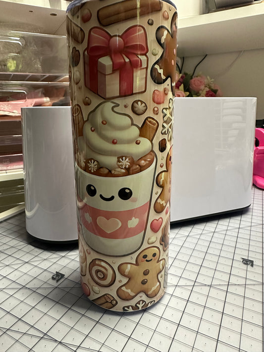 20oz Gingerbread design tumbler