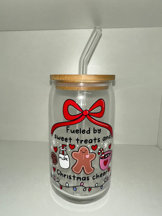 16 oz cups with Christmas design