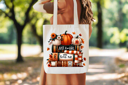 Just A Girl Who Loves Fall Tote Bag - Perfect Press Co.
